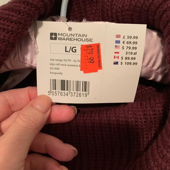 Burgundy cowl neck sweater , brand new with tags - Picture 4 of 6